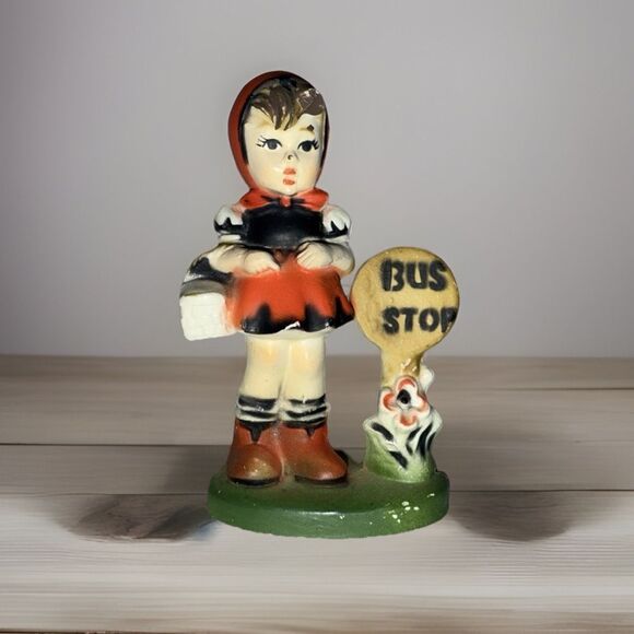 Kurt Adler Other - Sweet Vintage Kurt S Adler German Girl Bus Stop Figurine Classic Hummel Style